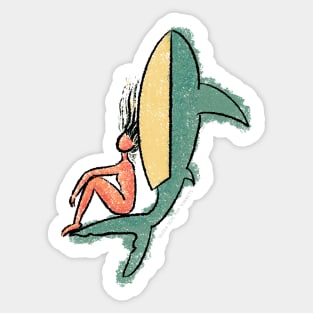 Shark Surfboard Sticker